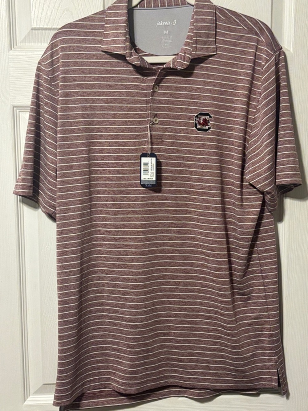 NWT University of South Carolina Gamecocks Johnnie-O striped polo
